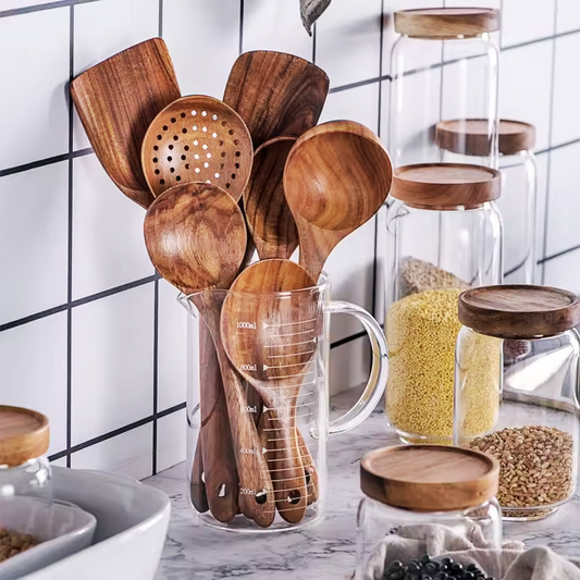 Teak Wooden Utensils Set - 50% OFF SALE