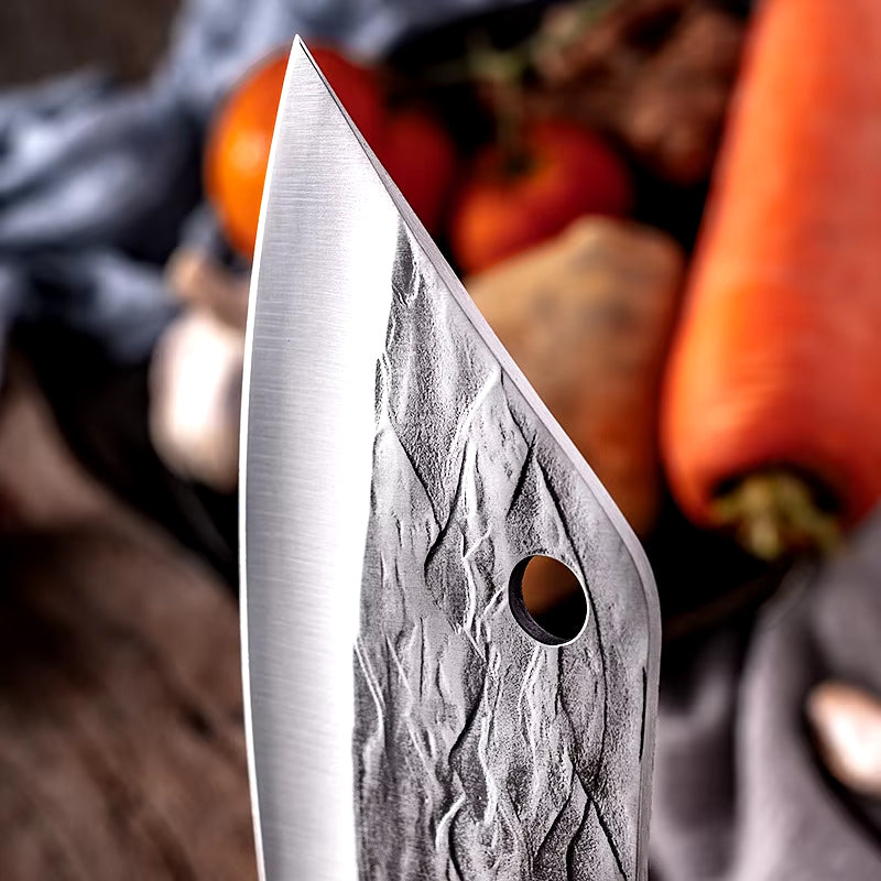 Hand Forged Cleaver Knife Complete Set