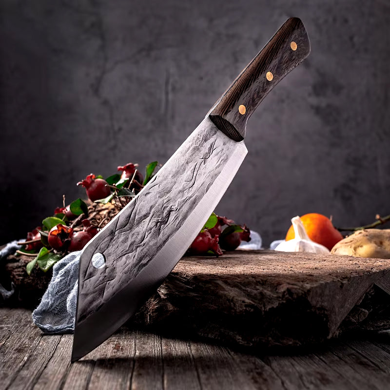 Hand Forged Cleaver Knife Complete Set