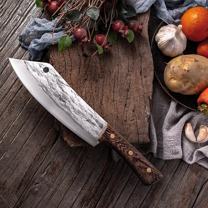 Hand Forged Cleaver Knife Complete Set