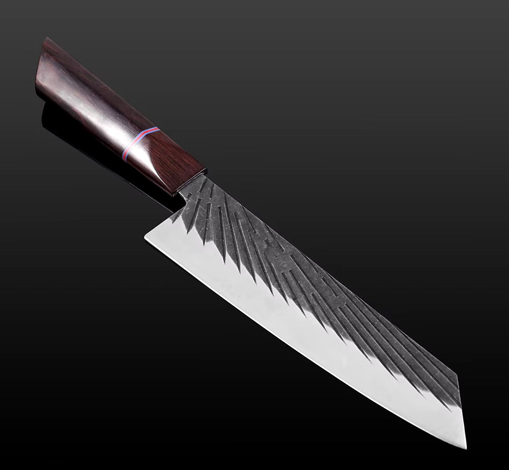 Japanese Kitchen Knife Set With Ebony Handle