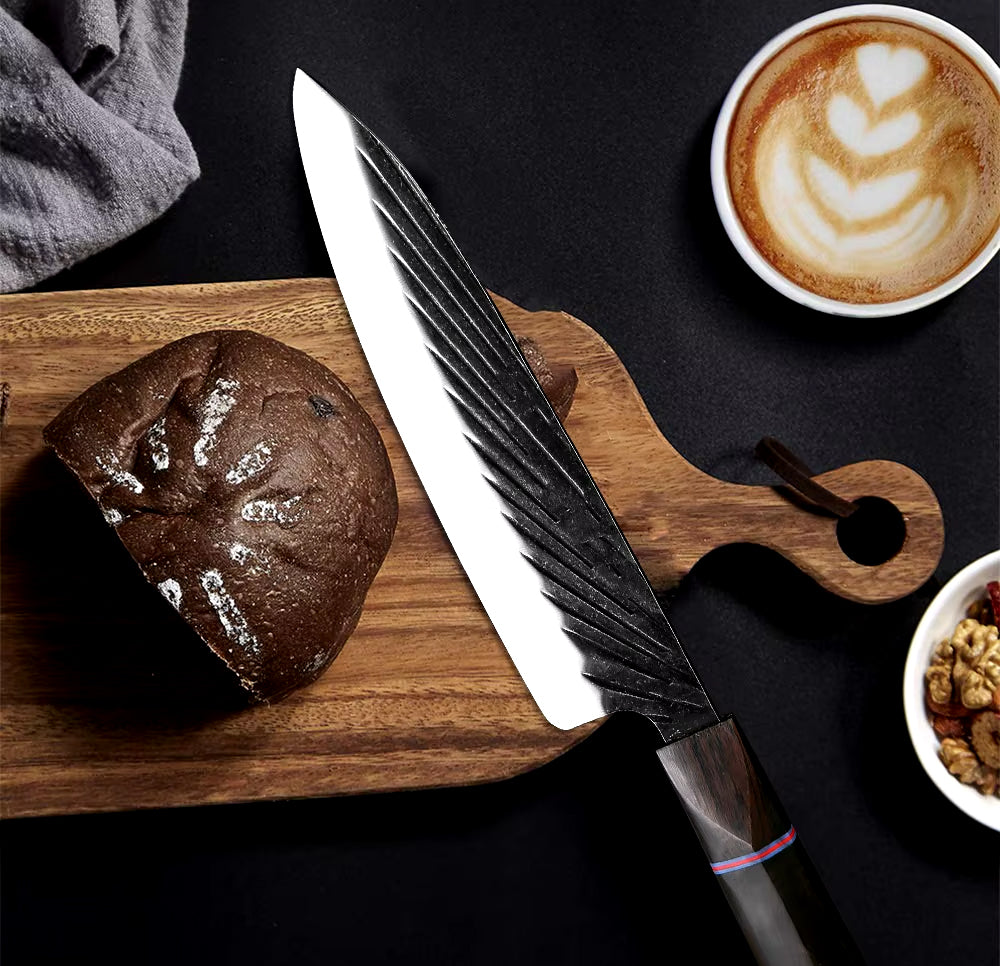 Japanese Kitchen Knife Set With Ebony Handle