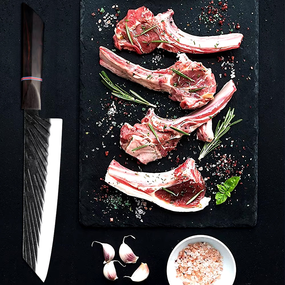 Japanese Kitchen Knife Set With Ebony Handle