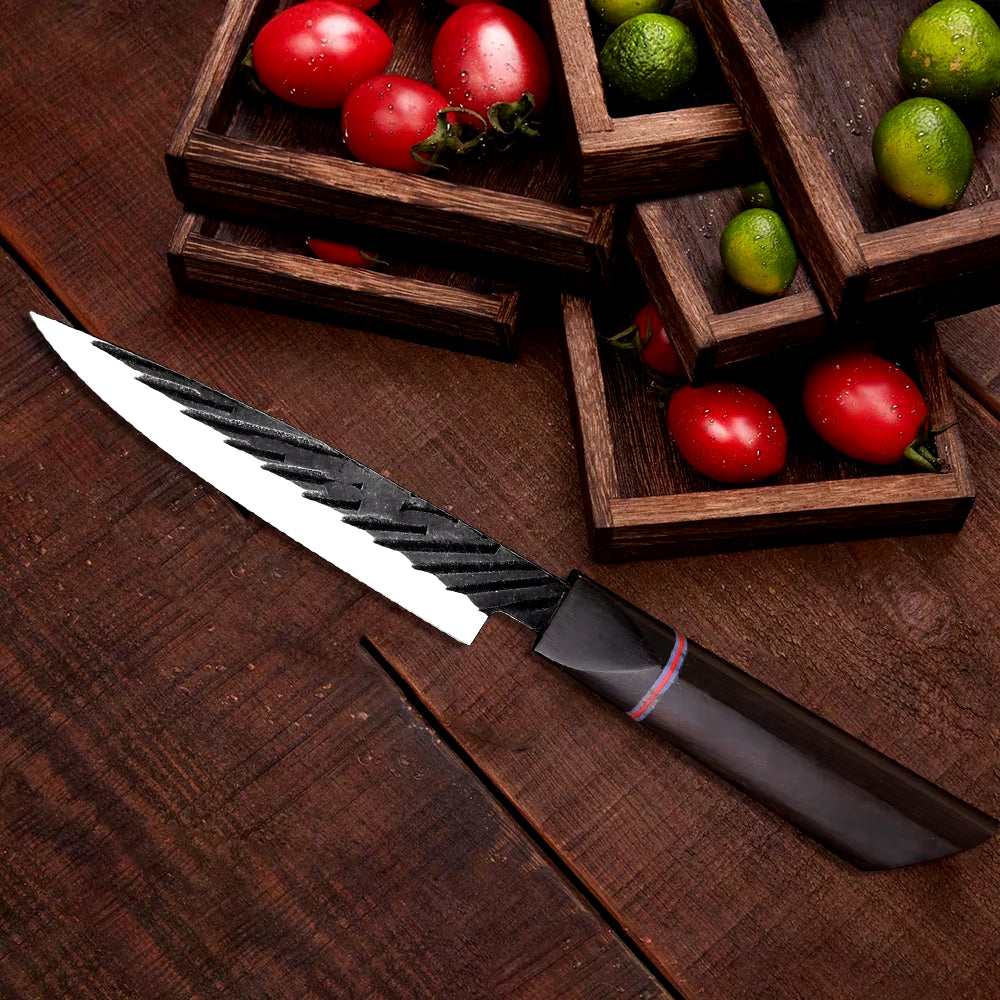 Japanese Kitchen Knife Set With Ebony Handle