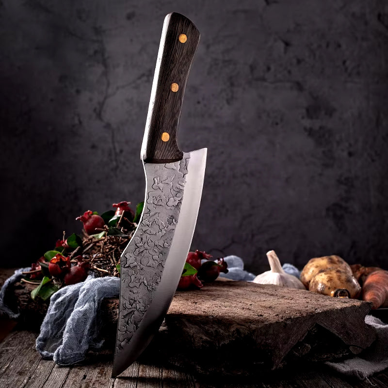 Hand Forged Cleaver Knife Complete Set