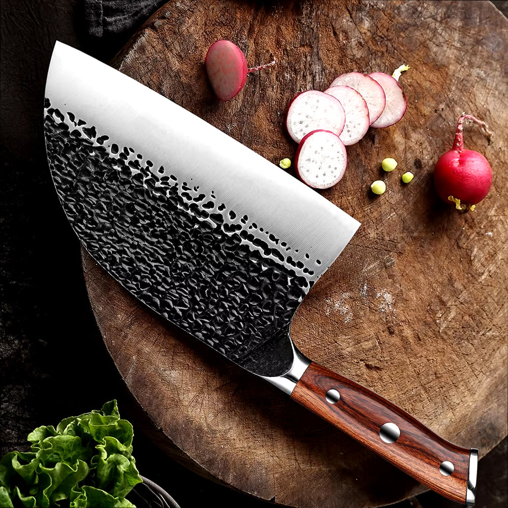 Full Tang Forged Cleaver Chef Knife
