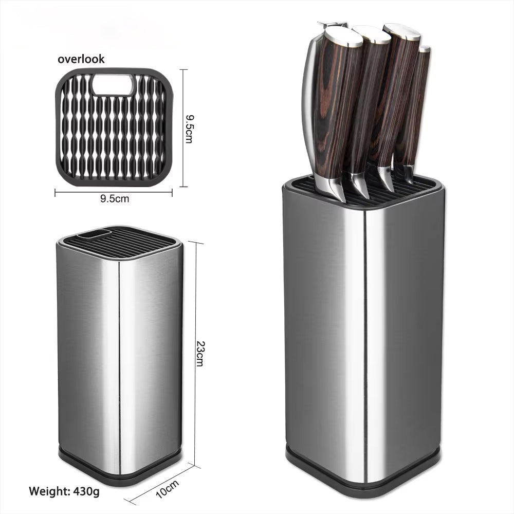 Universal Stainless Steel Knife Block