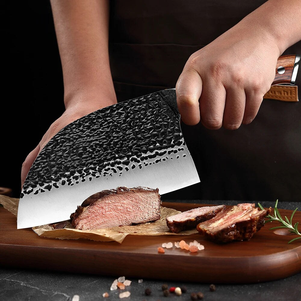 Full Tang Forged Cleaver Chef Knife