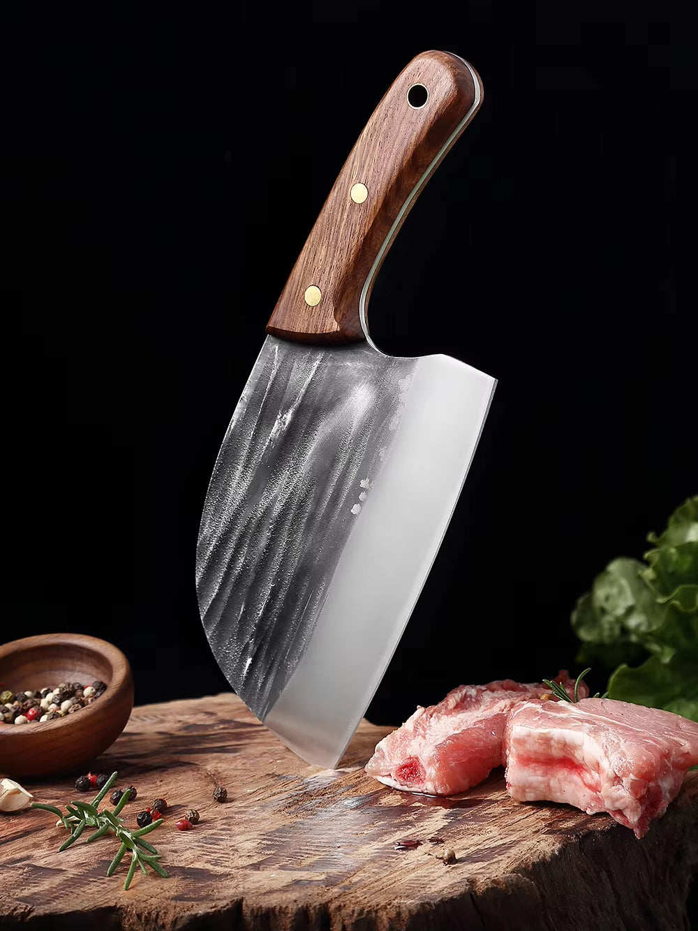 Full Tang Forged Butcher Serbian Chef Knife