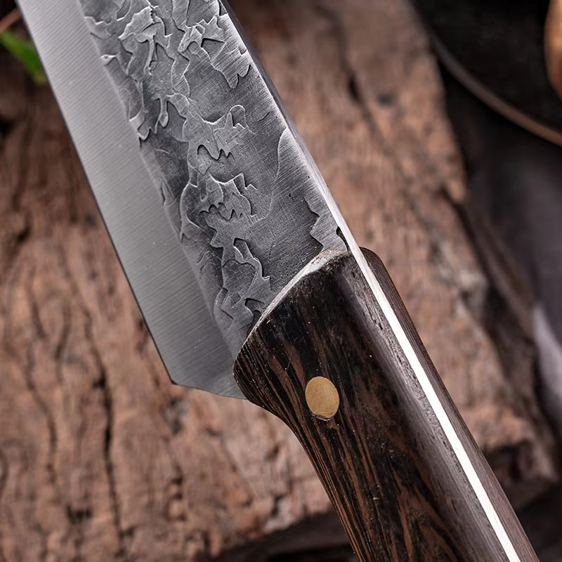 Hand Forged Cleaver Knife Complete Set