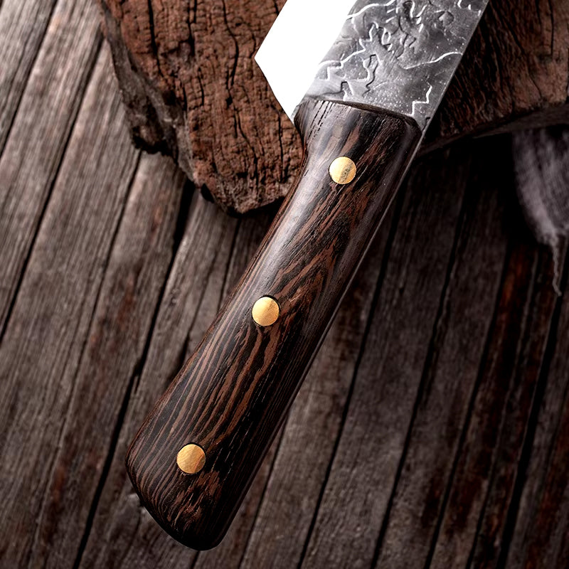 Hand Forged Cleaver Knife Complete Set
