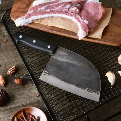 Full Tang Handmade Forged Steel Serbian Cleaver Knife