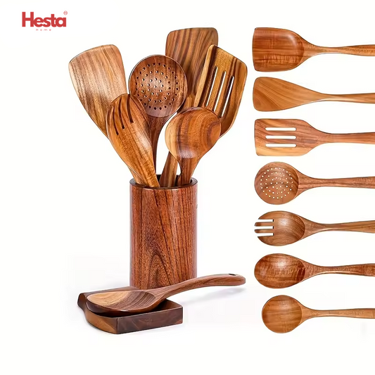Teak Wooden Utensils Set - 50% OFF SALE
