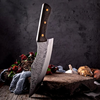 Hand Forged Cleaver Knife Complete Set