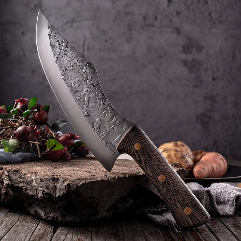 Hand Forged Cleaver Knife Complete Set