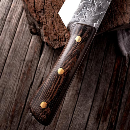 Hand Forged Cleaver Knife Complete Set