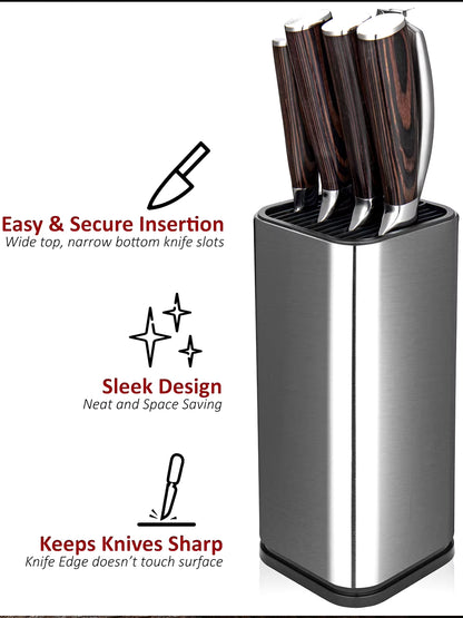 Universal Stainless Steel Knife Block