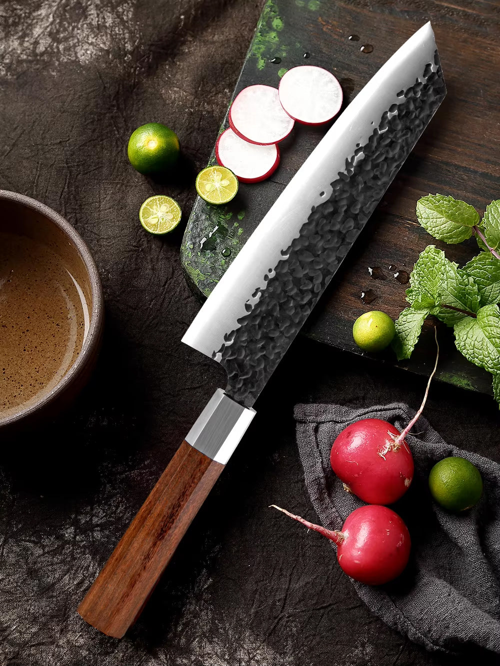 Japanese Kiritsuke 8 Inch chef Knife with Octagon Handle